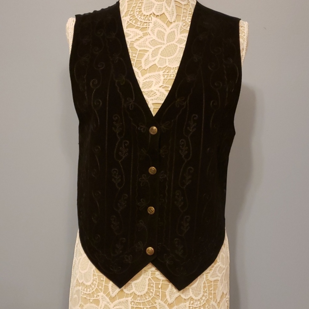 AGAPO Leather Vest Black SMALL